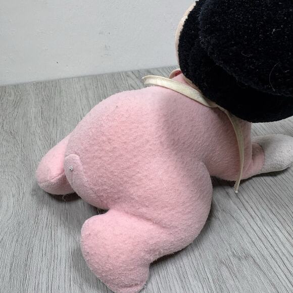Vintage Pink Baby Minnie Mouse Crawling Plush Stuffed Animal Goofy 1984 - Picture 5 of 13